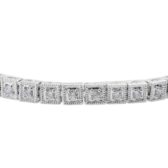 Bracelet 7.5 in Simulated White Diamond - Picture 2 of 4